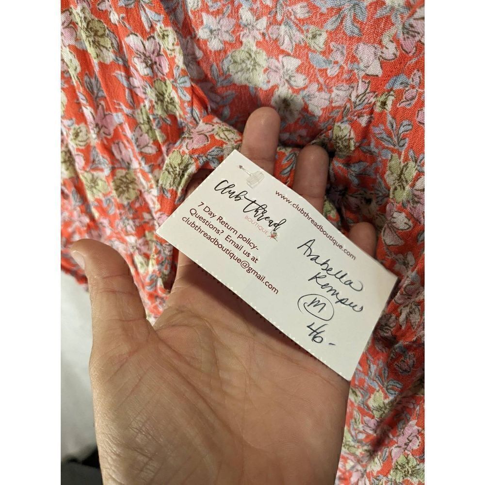 NWT Allie Rose Boutique Rayon Romper Floral Mini Tie Back M Medium - Picture 2 of 8